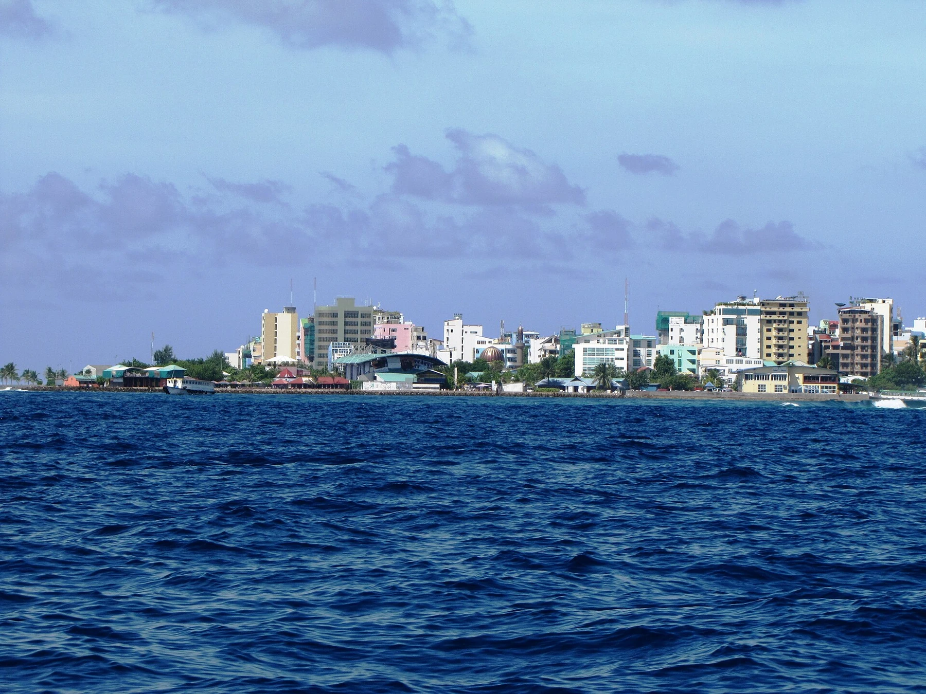 Malé i Maldiverne set fra havet